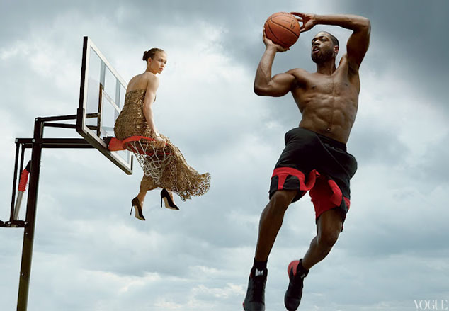 Dwyane Wade and Karlie Kloss Composite by Annie Leibovitz for June 2012 US Vogue Dwyane Wade and Karlie Kloss Composite by Annie Leibovitz for June 2012 US Vogue