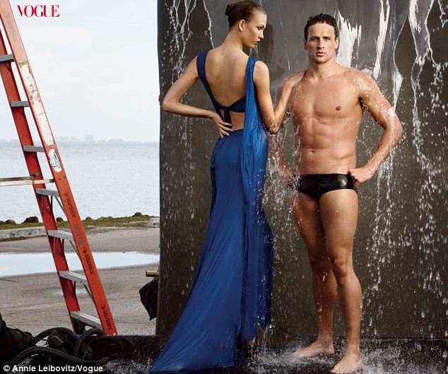 Ryan Lochte and Karlie Kloss by Annie Leibovitz for June 2012 US Vogue Ryan Lochte and Karlie Kloss by Annie Leibovitz for June 2012 US Vogue