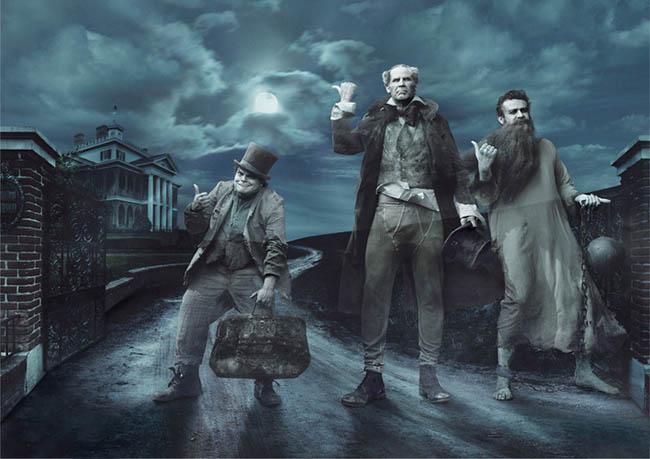 Jack Black, Will Ferrell and Jason Segel as the Hitchhiking Ghosts from The Haunted Mansion in New Disney Parks Dream Portrait by Annie Leibovitz (AP Photo/Annie Leibovitz for Disney Parks/Disney Parks.com) Jack Black, Will Ferrell and Jason Segel as the Hitchhiking Ghosts from The Haunted Mansion in New Disney Parks Dream Portrait by Annie Leibovitz (AP Photo/Annie Leibovitz for Disney Parks/Disney Parks.com)