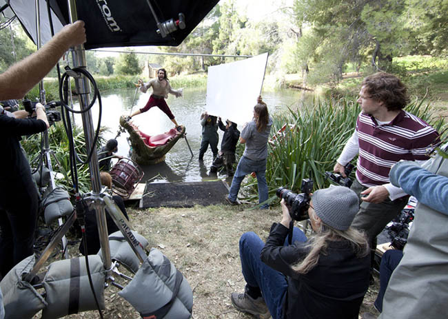 BTS of Russell Brand as Captain Hook in New Disney Parks Dream Portrait by Annie Leibovitz (AP Photo/Disney Parks.com, Scott Brinegar) BTS of Russell Brand as Captain Hook in New Disney Parks Dream Portrait by Annie Leibovitz (AP Photo/Disney Parks.com, Scott Brinegar)